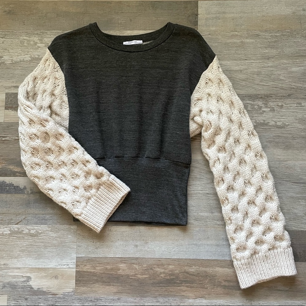 Zara Basic - mixed media top - size medium